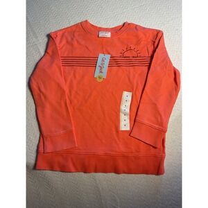 Cat & Jack Kids Girls Orange Sunny Vibes Graphic Sweatshirt Size S